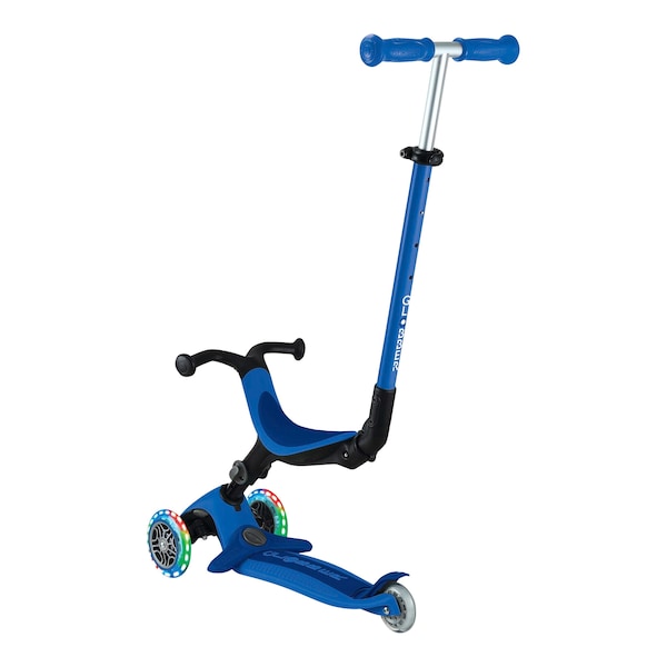 babywalz GlobberScooter 3in1 Go-Up active mit Leuchtrollen blau Riesige Rabatte