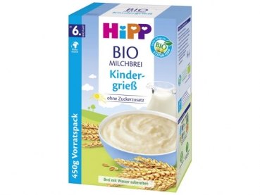 babyneo Hipp Milchbrei Kindergrieß ab dem 6.Monat 450 g
