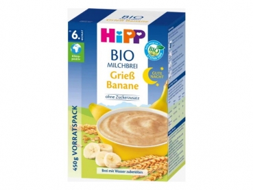 babyneo Hipp Abendbrei Milch Grieß Banane nach dem 6.Monat 450 g