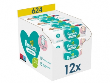 babyneo Pampers Feuchttuecher Sensitive 12x 52 Stck MEGAPACK