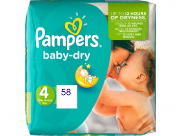 babyneo Pampers Baby Dry Maxi 58 Stk 7-14kg Gr 4
