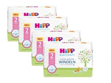 babyneo Hipp Babysanft Windeln Gr. 2 Mini (4-8 k g) Monatspack 124 St