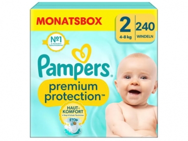 babyneo Pampers Windeln Premium Protection Größe 2 4-8 kg 240 Stück Monatspackungen