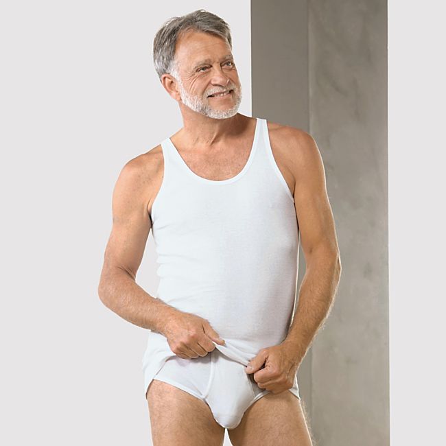 babybutt Schiesser Feinripp Herren-Unterhemd im 2er-Pack Im Verkauf