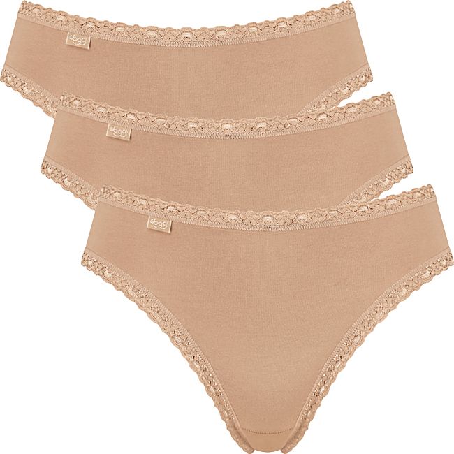 babybutt Sloggi Single-Jersey Damen-Slip "24/7 Cotton Lace" im 3er-Pack
