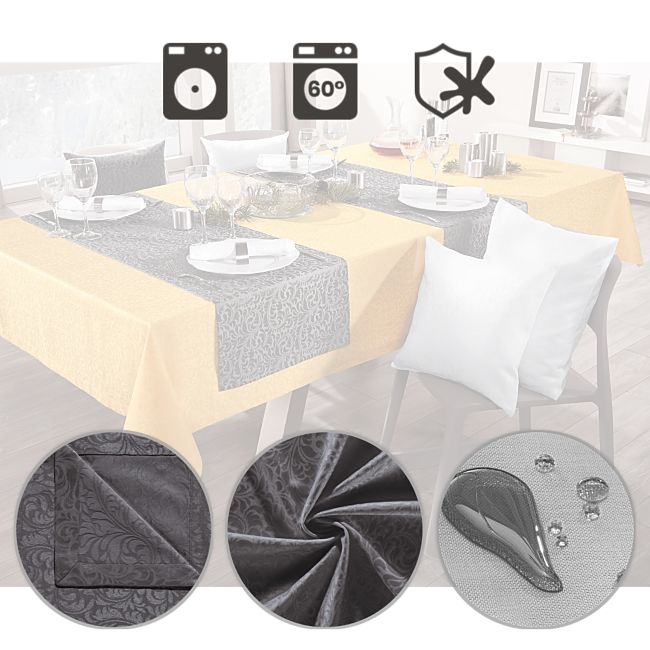babybutt Erwin Müller fleckabweisende Damast Tischdecke "Hamm" Black Friday Preise