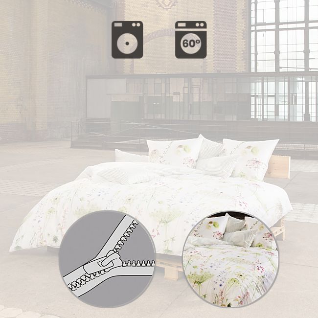 babybutt Estella Mako-Satin Wendebettwäsche "Meadow" Fabrikpreis
