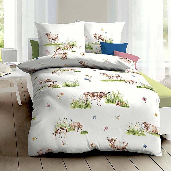 babybutt Kaeppel Mako-Satin Bettwäsche "Almauftrieb" Neueste Stile