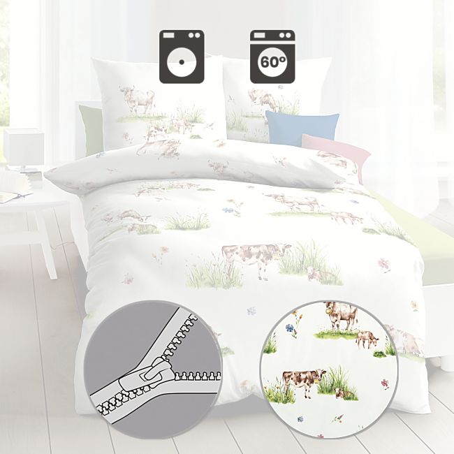 babybutt Kaeppel Mako-Satin Bettwäsche "Almauftrieb" Neueste Stile