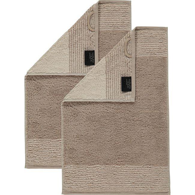 babybutt Cawö Walk-Frottier Jacquard Gästetuch "Two Tone" im 2er-Pack Exklusive Angebote