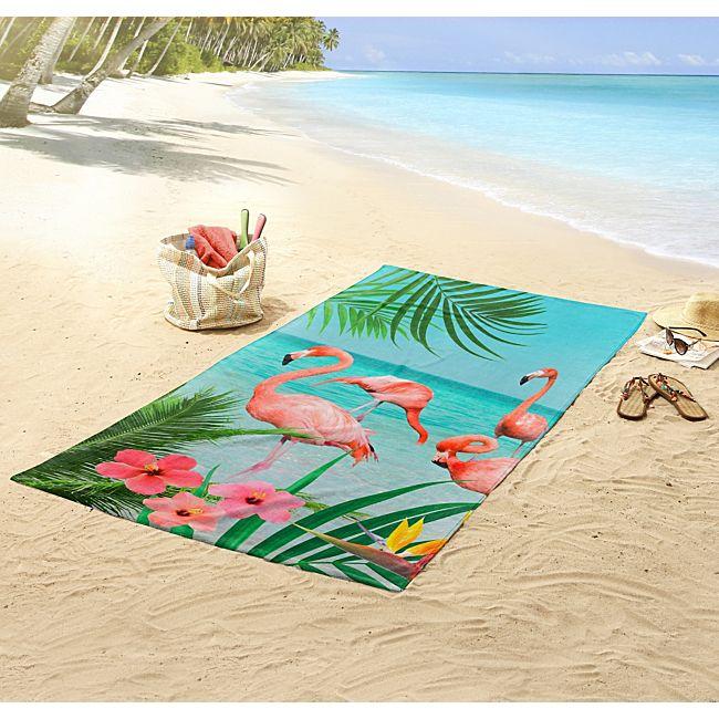 babybutt Good Morning Polyvelours Strandtuch "Flamingo" Bis zu 50% Rabatt