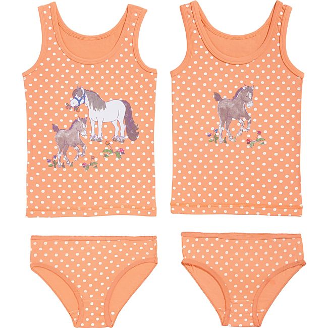 babybutt Erwin Müller Single-Jersey Mädchen-Unterwäsche-Set 4-teilig