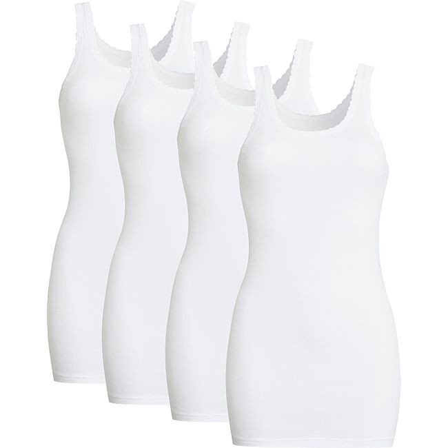 babybutt Conta Feinripp Damen-Unterhemd im 4er-Pack Jubiläumsangebot