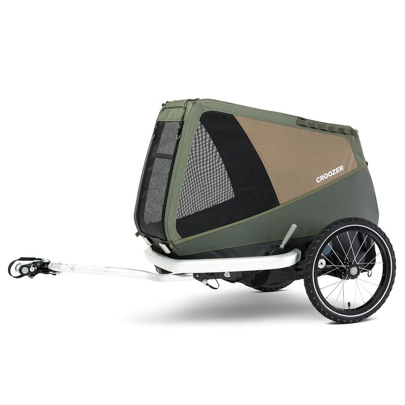 babyonlineshop Croozer Dog Enna Moss green Fahrradanhänger für mittelgroße Hunde geeignet