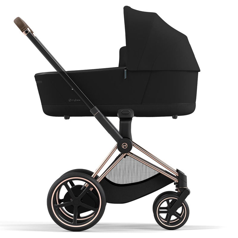 babyonlineshop CYBEX e-PRIAM Kinderwagen Sepia Black Bundle New Generation inkl. 8 Zubehörartikel Räumungsverkauf