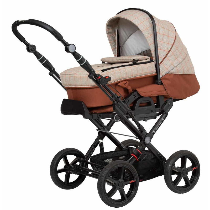 babyonlineshop Hartan Topline X Kinderwagen mit Kombitasche im Design chocolate hearts