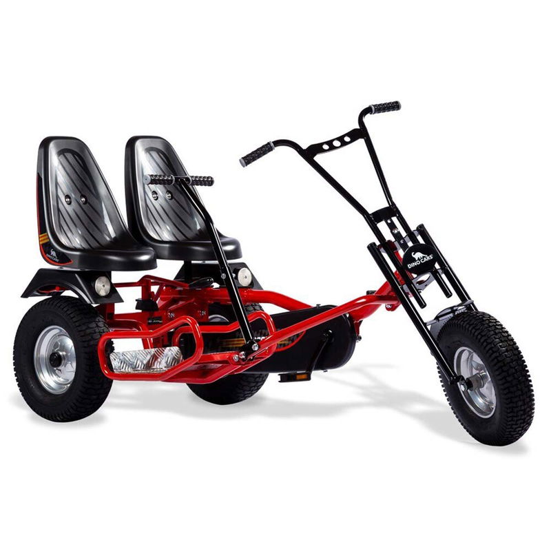 babyonlineshop Dino Cars 2Rider F GoKart rot/schwarz mit Offroad/Breitreifen