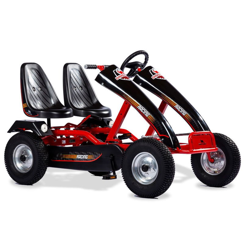 babyonlineshop Dino Cars Twin F rot mit Stahlfelgen