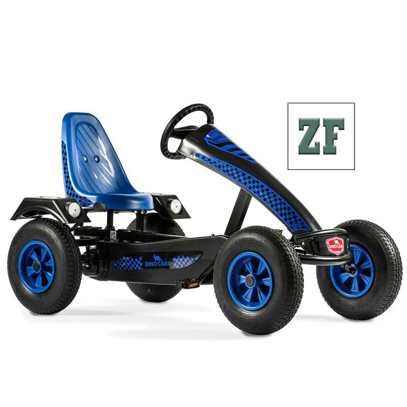 babyonlineshop Dino Cars Super Sport ZF GoKart blau Zuschaltbarer Freilauf & Pendelachse
