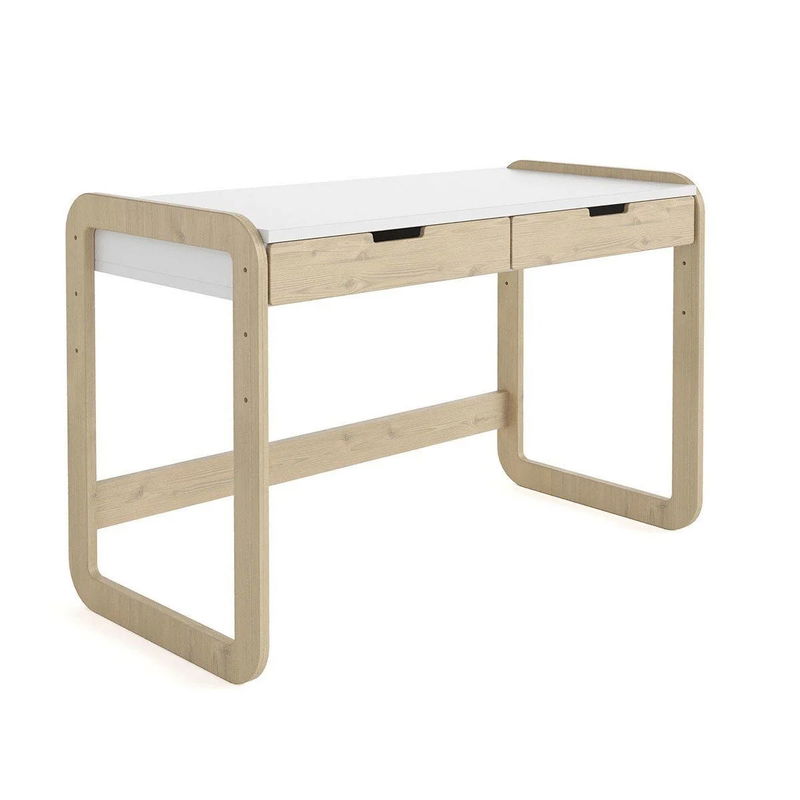 babyonlineshop Nature Kid Laslo Schreibtisch weiß/natur höhenverstellbar Flash Sale