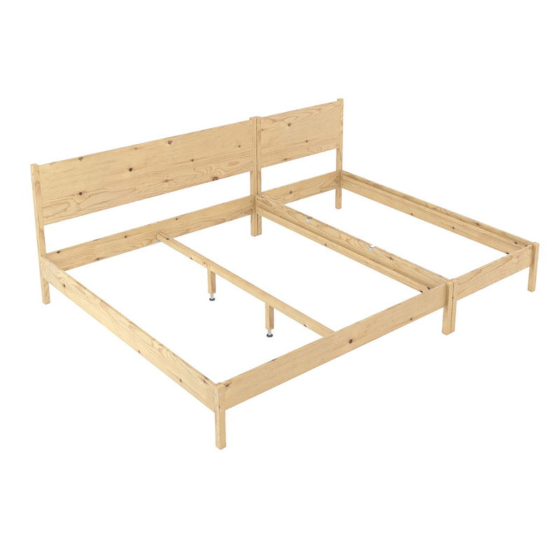 babyonlineshop Nature Kid Fabi Familienbett natur 180 x 200 cm Doppeltbett und 90 x 200 cm Einzelliege Begrenztes Angebot