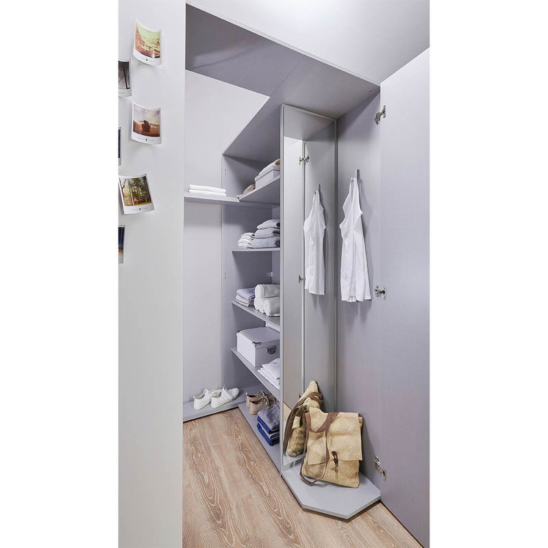 babyonlineshop Wimex Norderney Eckschrank begehbar 120 cm Weiß Preisnachlass