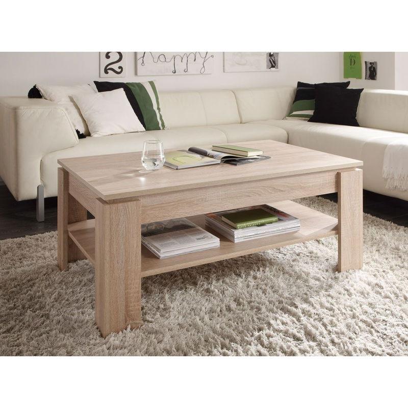 babyonlineshop trendteam Universal Couchtisch Eiche sägerau Hell
