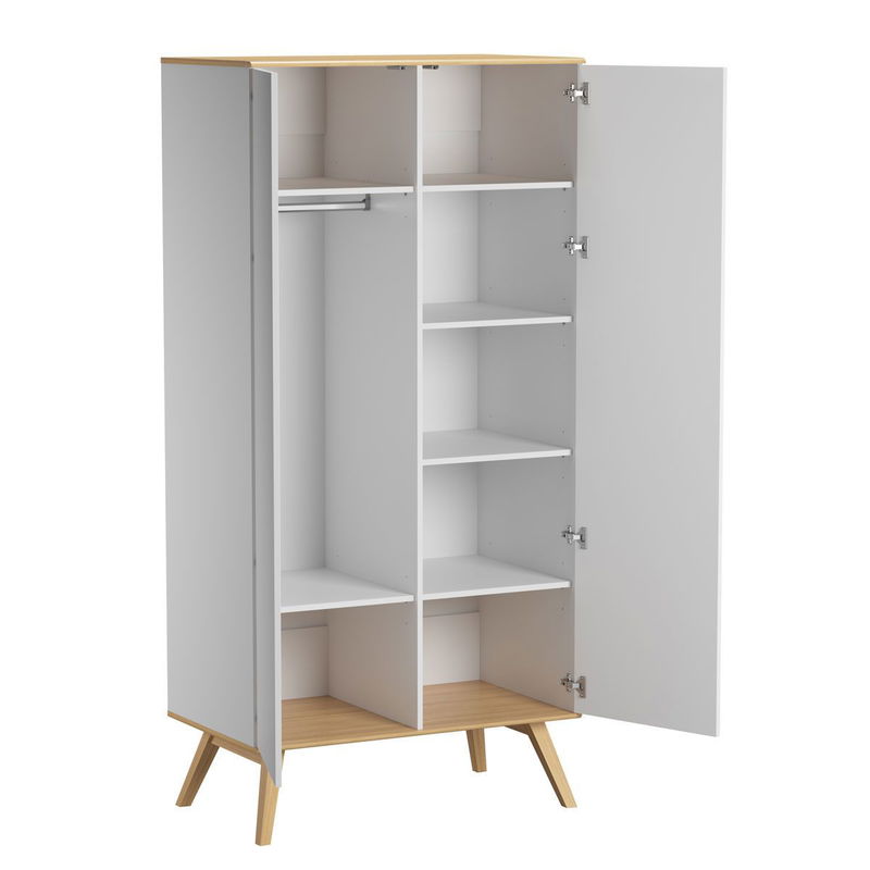 babyonlineshop VOX Nature Kleiderschrank 2-türig weiß/eiche Neueste Mode
