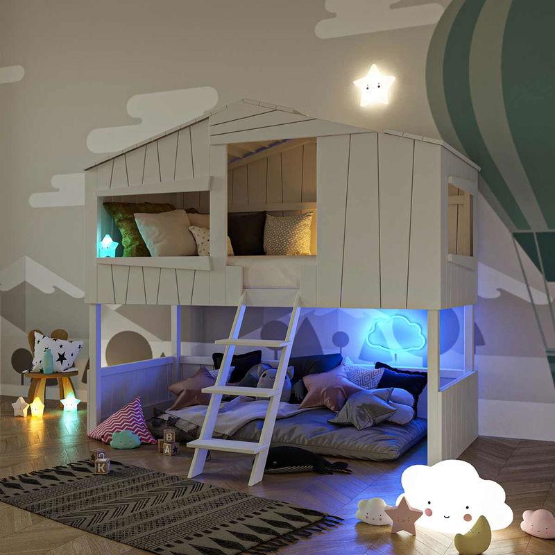 babyonlineshop Artkid Ronja Etagenbett Hüttenbett weiß Liegefläche 90 x 200 cm Neuheiten
