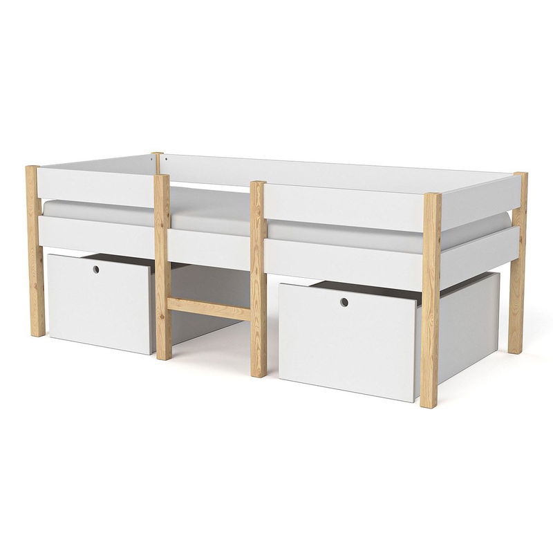 babyonlineshop Artkid Amy Kojenbett weiß/natur 90x200 cm aus massiver Kiefer Tiefpreis