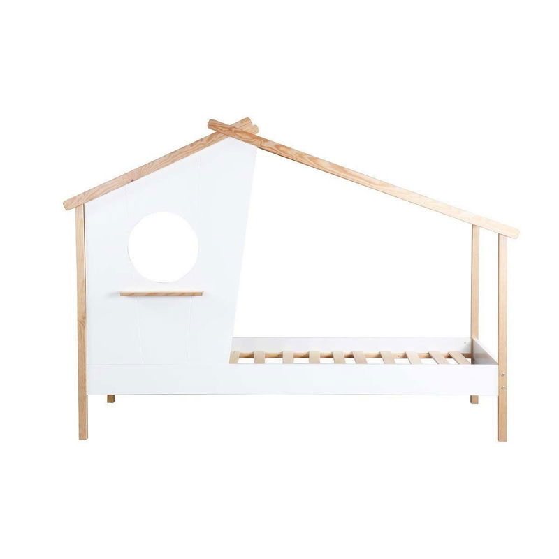 babyonlineshop Nature Kid Sam Hausbett weiß Kiefer Liegefläche 90 x 200 cm Letzter Tag