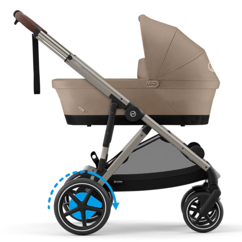 babyonlineshop Cybex eGazelle S Plus Bundle Almond Beige inkl. Babywanne Adapter Base Cloud T i-Size Fabrikladen