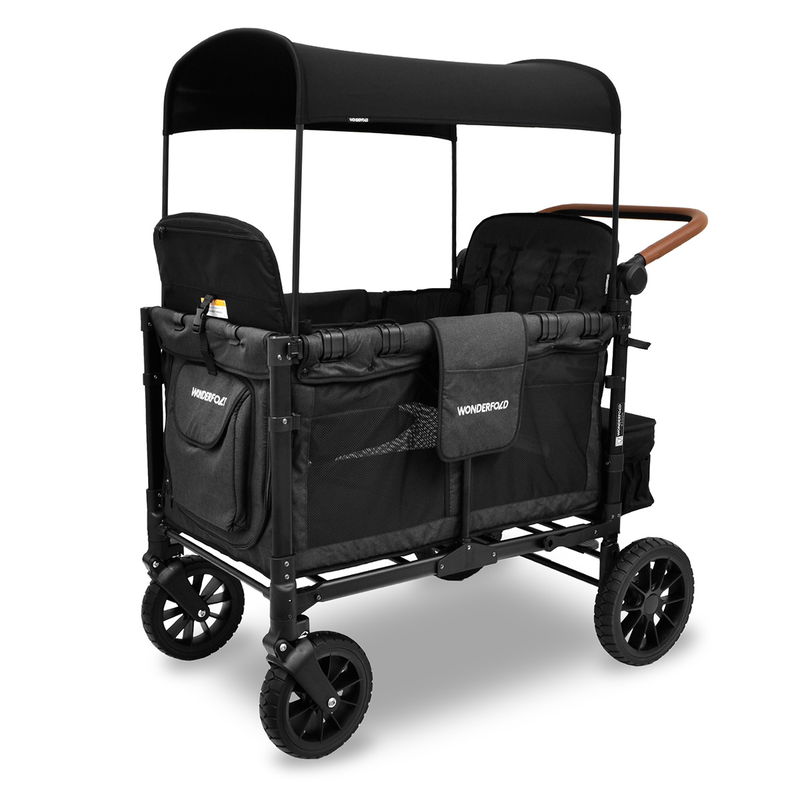 babyonlineshop WonderFold W4 Luxe Bollerwagen - Volcano Black