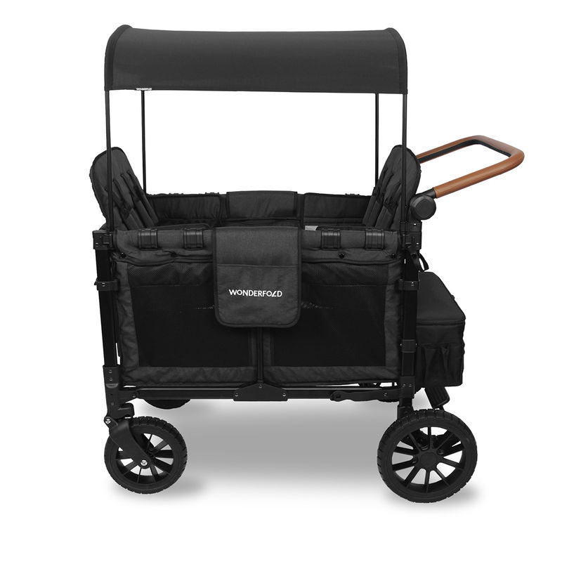 babyonlineshop WonderFold W4 Luxe Bollerwagen - Volcano Black Fabrikverkauf