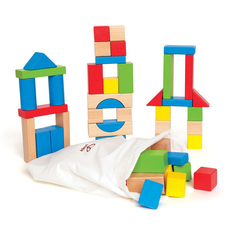 babyonlineshop Hape Bunte Holzbausteine E0409