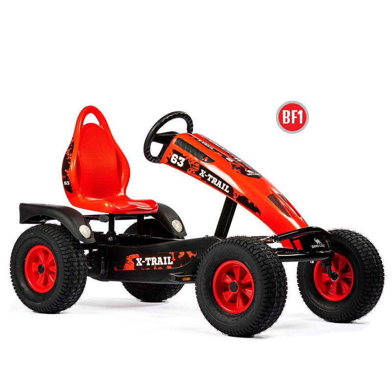 babyonlineshop Dino Cars X-Trail BF1 GoKart schwarz mit Bremsfreilauf & Pendelachse