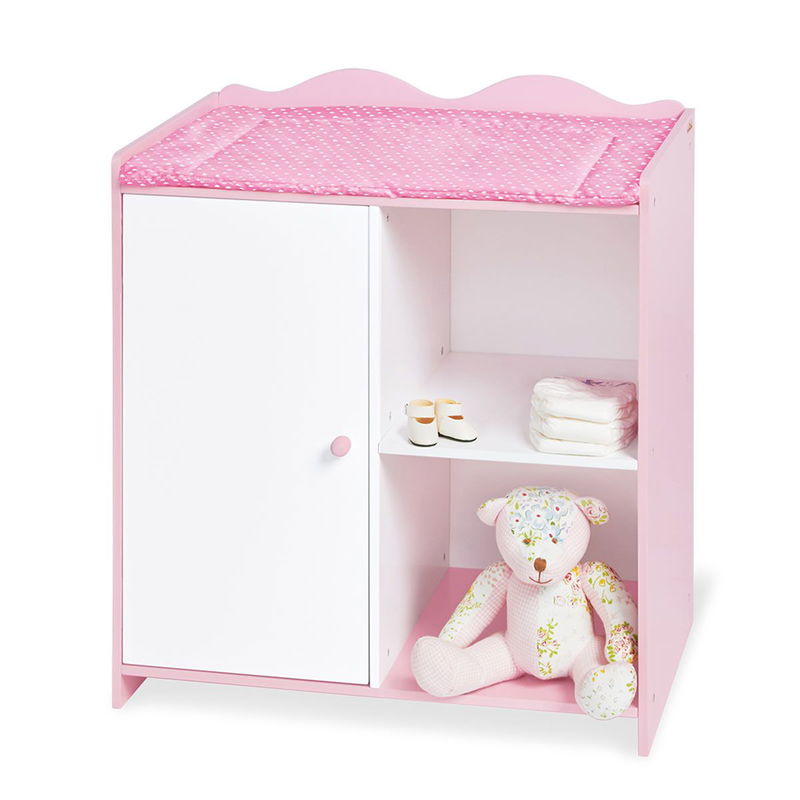 babyonlineshop Pinolino Puppenwickeltisch Jasmin rosa und weiß lackiert zum Toppreis