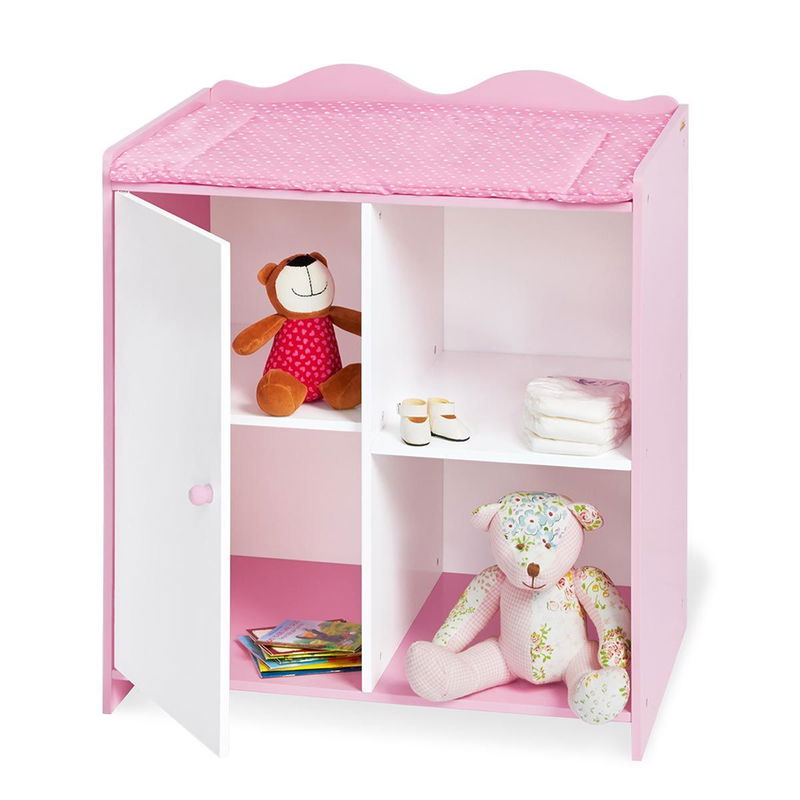 babyonlineshop Pinolino Puppenwickeltisch Jasmin rosa und weiß lackiert zum Toppreis Günstig kaufen