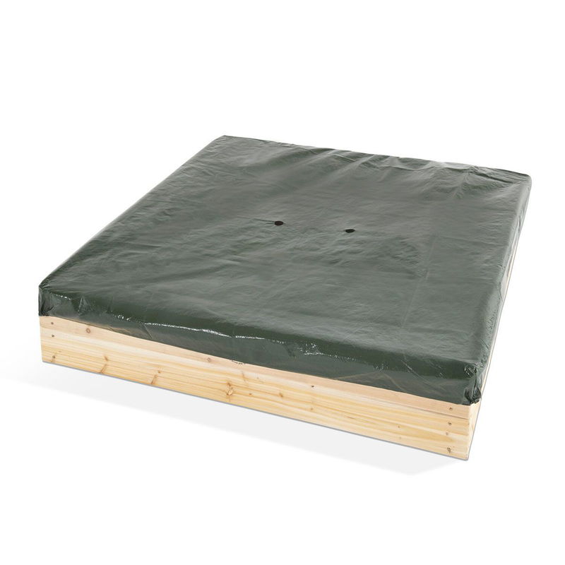 babyonlineshop Plum quadratischer Sandkasten aus Holz aus hochwertigem nachhaltig angebautem Holz