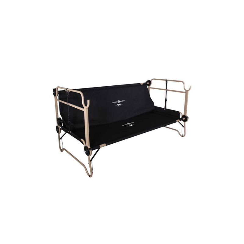 babyonlineshop Disc-O-Bed 2XL Etagenbett schwarz modernes Feld- und Campingbett Exklusivangebot
