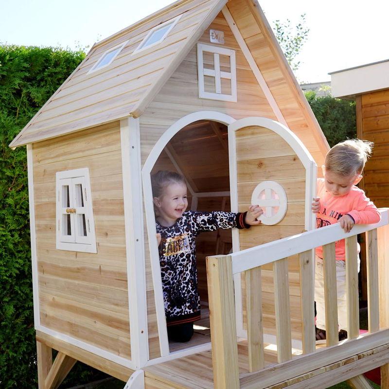 babyonlineshop EXIT Fantasia 300 Holzspielhaus - natur fantasievolles Design - einfache Montage Black Friday