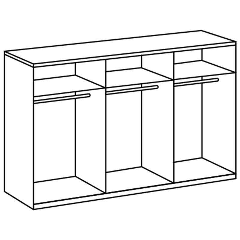 babyonlineshop Wimex Gibraltar Schwebetürenschrank 270 cm Weiß/Artisan-Eiche Dekor VIP-Rabatte