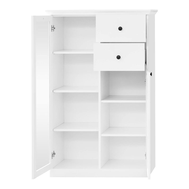 babyonlineshop trendteam Baxter Anbauwand 4-teilig weiß Dekor Tiefpreis