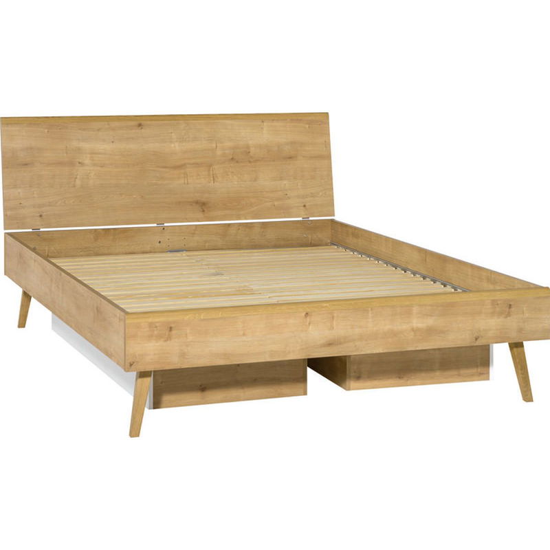 babyonlineshop VOX Nature Bett 140x200 cm mit glattem Kopfteil eiche