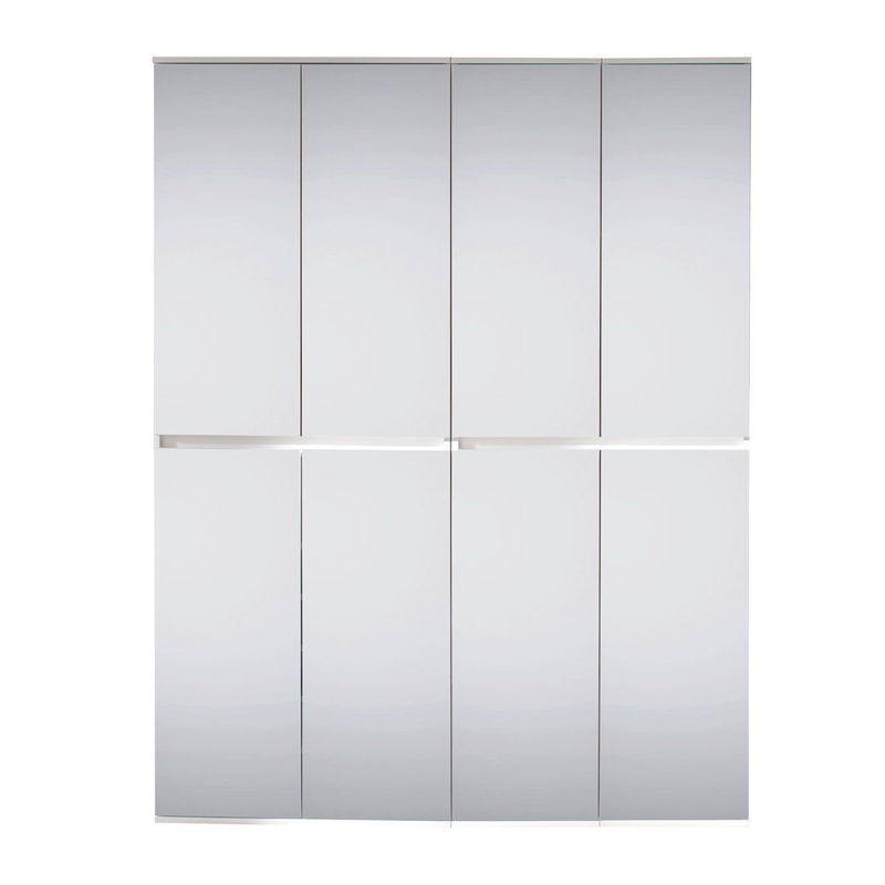 babyonlineshop trendteam Mirror Spiegelgarderobenschrank Weiß Melamin