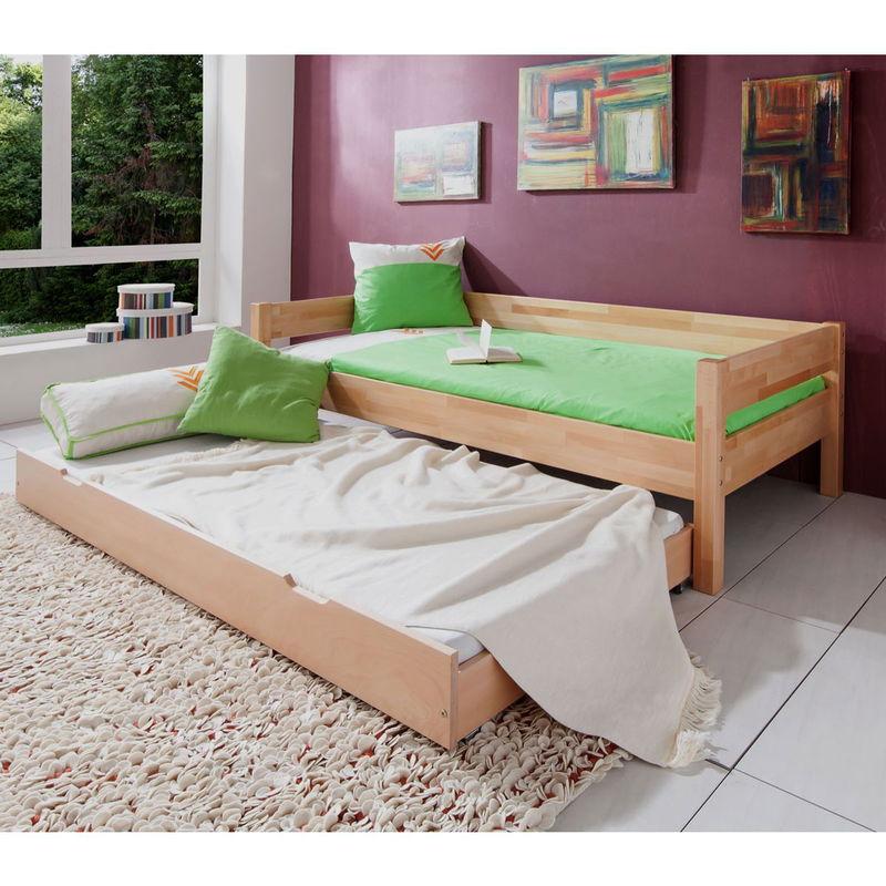 babyonlineshop Relita NIK Einzelbett Buche massiv Natur 90 x 200 cm 50% Rabatt mit kostenlosem Versand