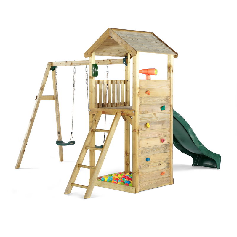 babyonlineshop Plum Holz Aussichtsturm mit Doppelschaukel