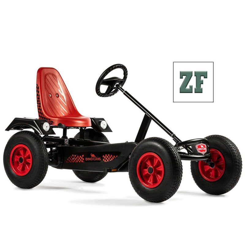 babyonlineshop Dino Cars Sport ZF GoKart rot mit Zuschaltbarer Freilauf & Pendelachse