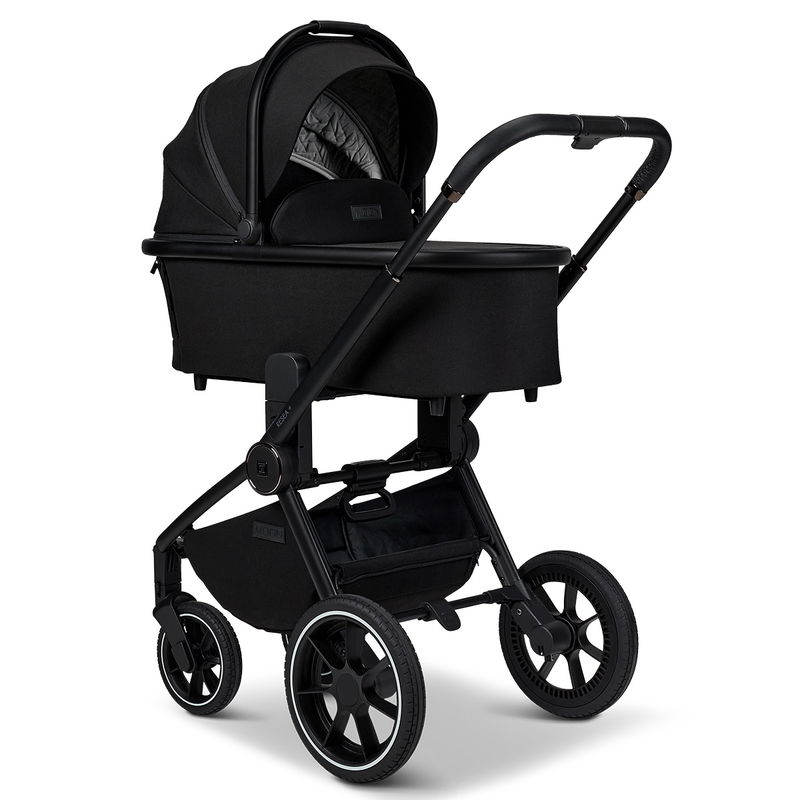 babyonlineshop Moon Resea Plus Kinderwagen Set mit Adapter und Cosmo Babyschale - onyx Exklusivangebot
