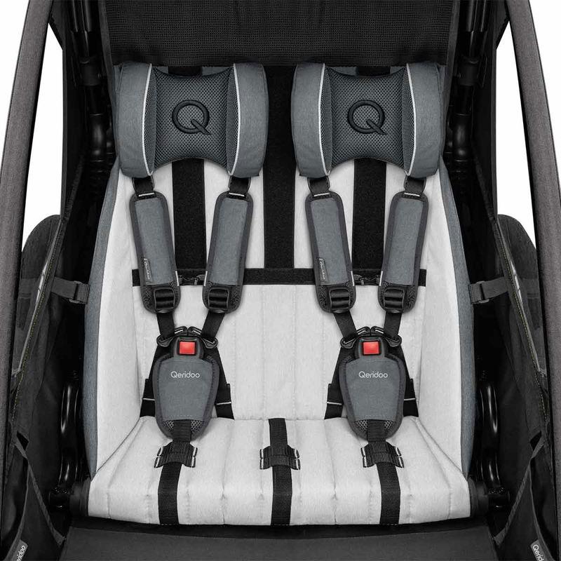 babyonlineshop Qeridoo Sportrex 2 Fahrradanhänger Lime Green 2023 limitiertes Design Valentinstagsangebot